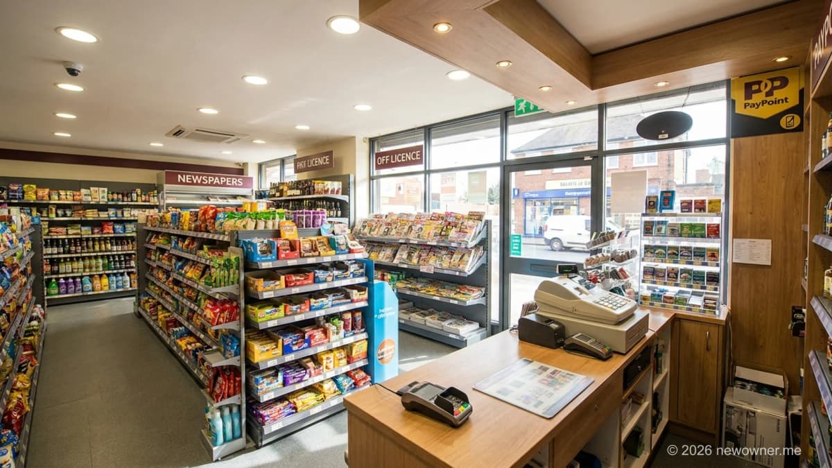 Convenience store interior — one of the best small businesses to buy UK buyers acquire with £60k-£350k leasehold tickets