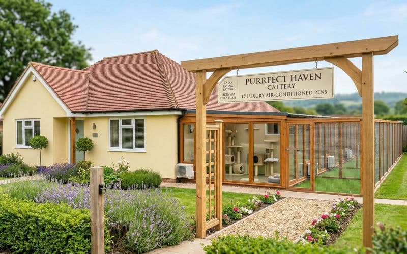 Thriving Freehold Cattery with 17 Luxury Air-Conditioned Pens and 5-Star Rating in London