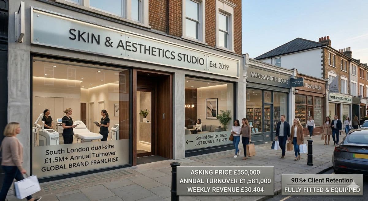 Two-Site Skincare Franchise South London £1.5M Turnover photo 1